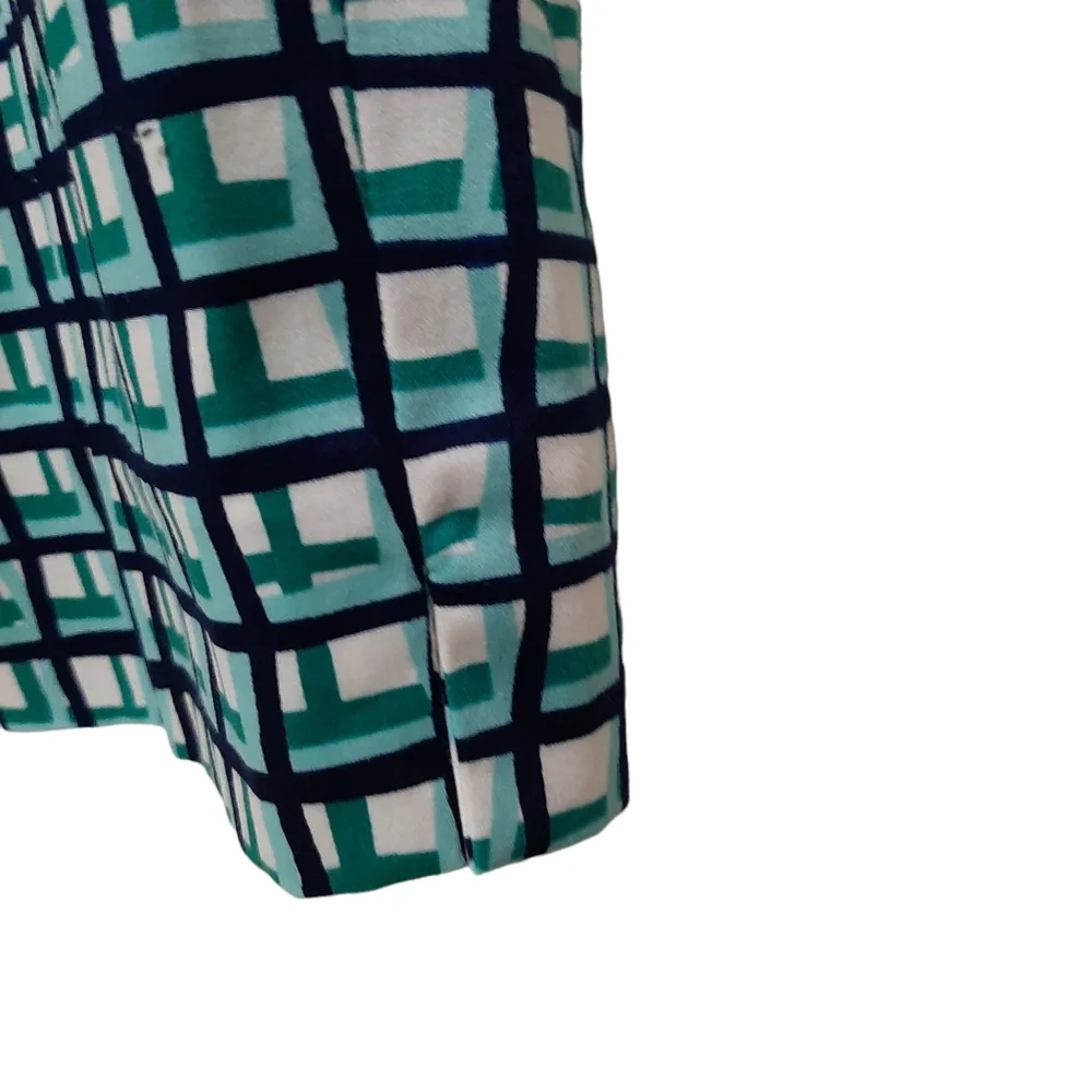 Kate Spade Breeze Block Plaid Cotton Pants Size 6